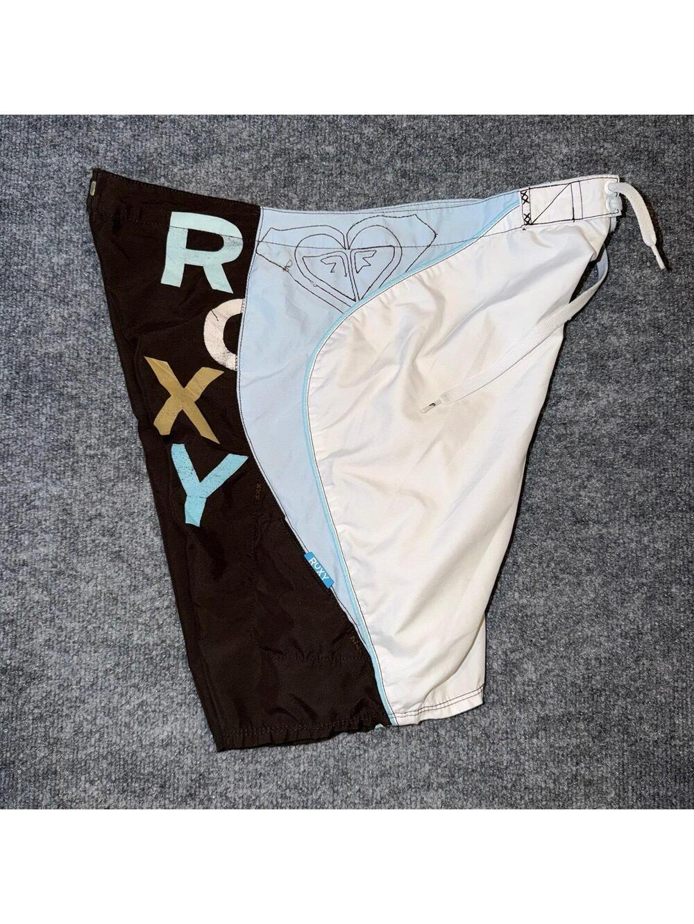 Roxy Blue/Brown Surf Board Shorts Mens LG 34 VTG Y2K 90s